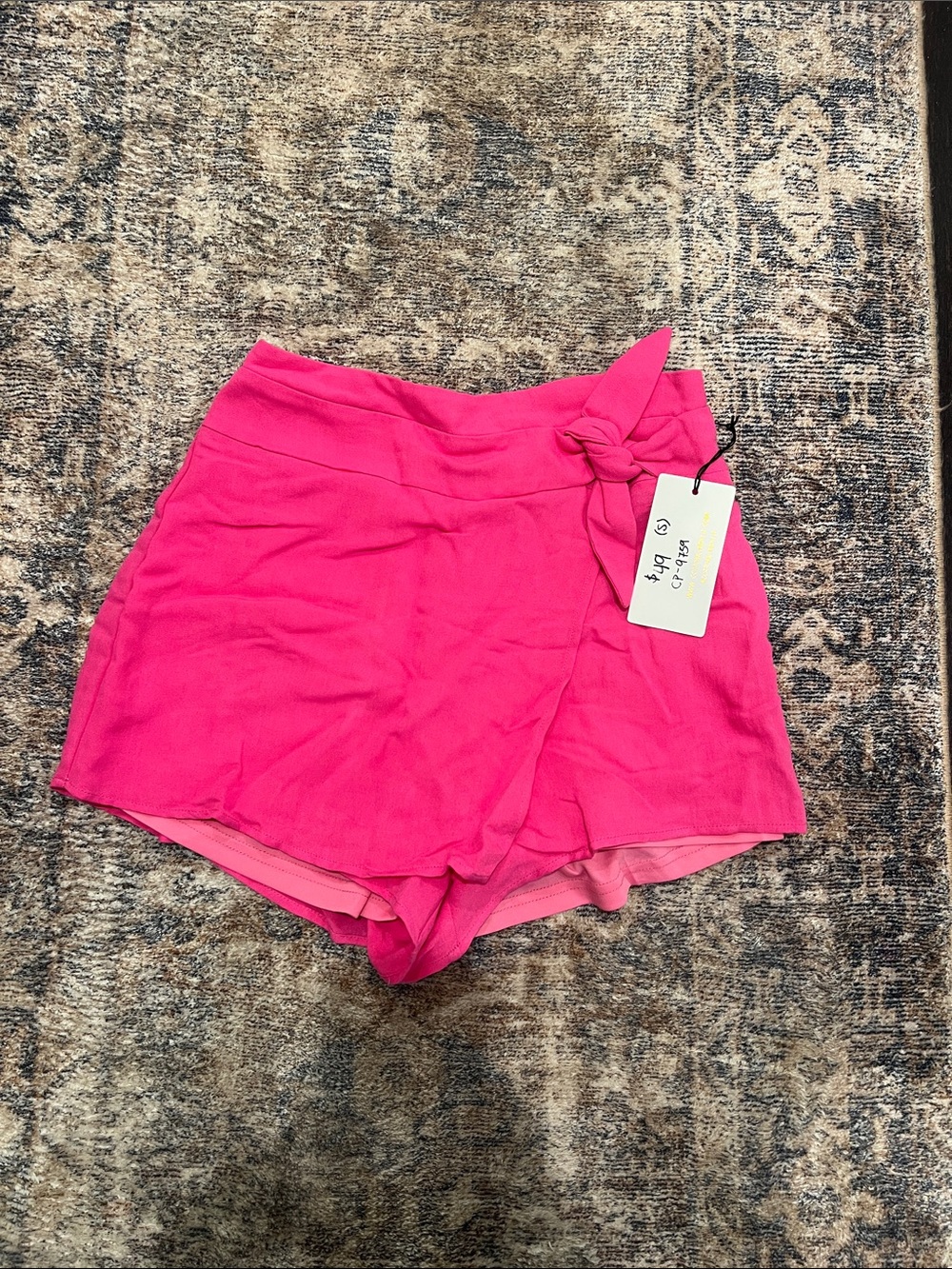 NWT Cotton Candy Hot Pink Tie-Waist Skort